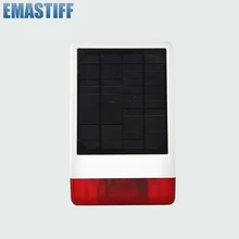 JD-06 беспроводной водонепроницаемый открытый большой стробоскоп солнечной энергии сирена с светодиодный мигающий 130 дБ по умолчанию 315 МГц