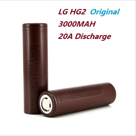 100 Original high capacity HG2 3 7V 3000mAh 20A rechargeable Li ion battery 18650 Akku for