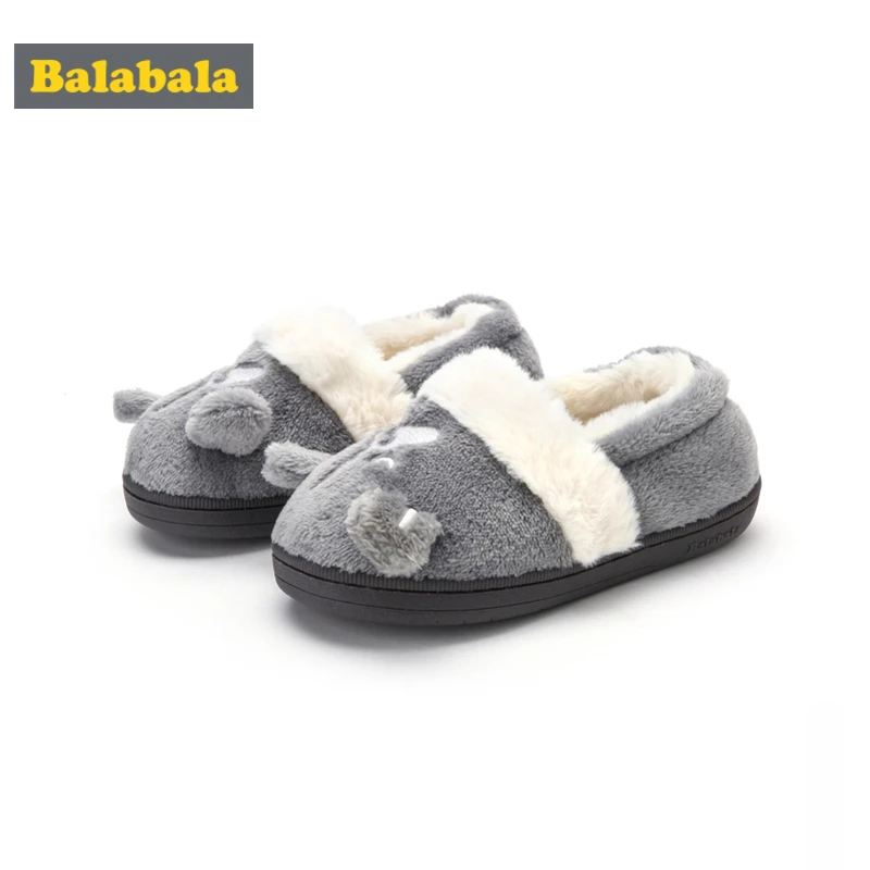 

Balabala Matching Family Mother and Daughter Plush Critter Slippers Faux Fur Lining with Anti Slip Protector Embroidery at Front