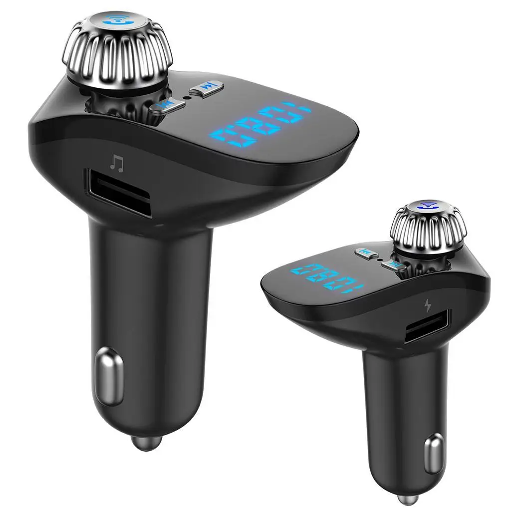 Автомобильный fm-передатчик Bluetooth беспроводной адаптер для громкой связи MP3 45mA DC12V 87,5Hz-108 MHz Музыка 5 V 85dB плеер