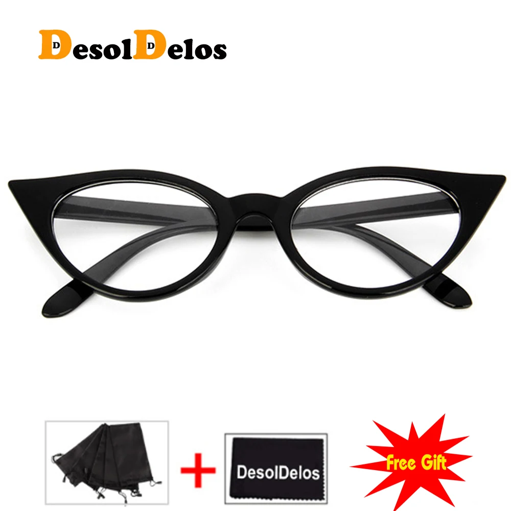 2019 New Sexy Cat Eye Optical Glasses Women Transparent Eyewear Brand Designer Vintage Clear Eyeglasses Optical Frame oculos