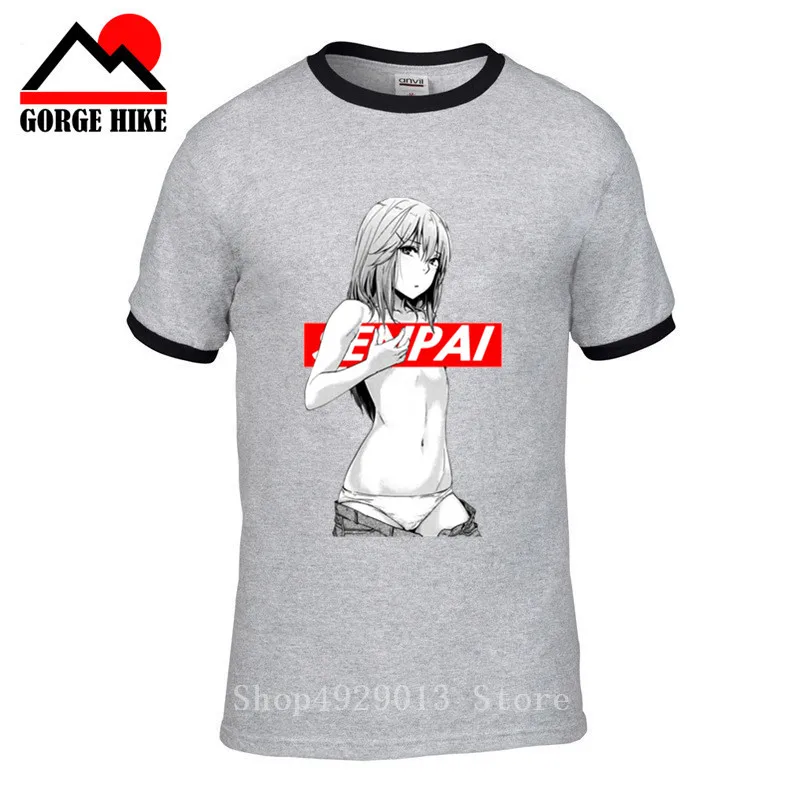Японская Сексуальная футболка Ahegao homme модная мужская брендовая одежда Waifu Oppai