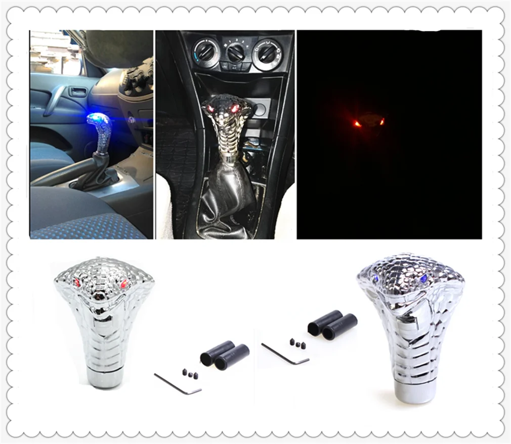 UniversalCarmanualshiftknoblightwitheyechromecobraleverfor