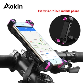 

Aokin Universal Bicycle Phone Holder Handlebar Clip Stand For iPhone 8 7 5 SE Mount Bracket Bike Phone holder For Samsung S8 S7