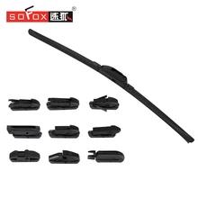

SOECRE Multifunctional Type Soft Rubber Peugeot 307 Car Windshield Spoiler Frameless Wiper Blades with Adapter for All Wiper Arm