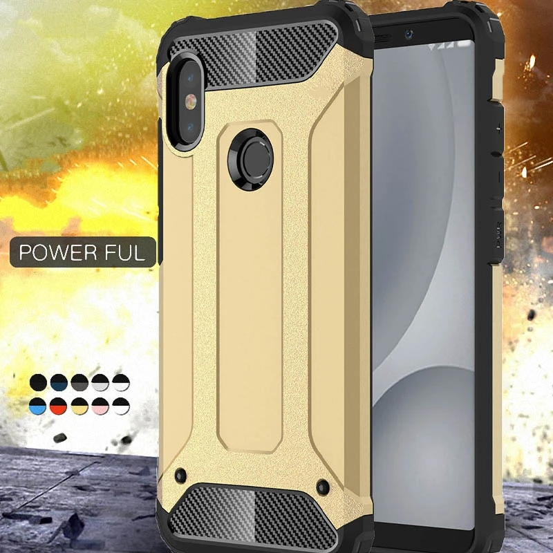 

Rugged Armor Mi 9 SE Case For Xiaomi Redmi Note 5 6 Pro 7 Case Plus 4X 4 6A S2 Mi A1 6X A2 8 Lite Pocophone F1 Cases PC Silicone