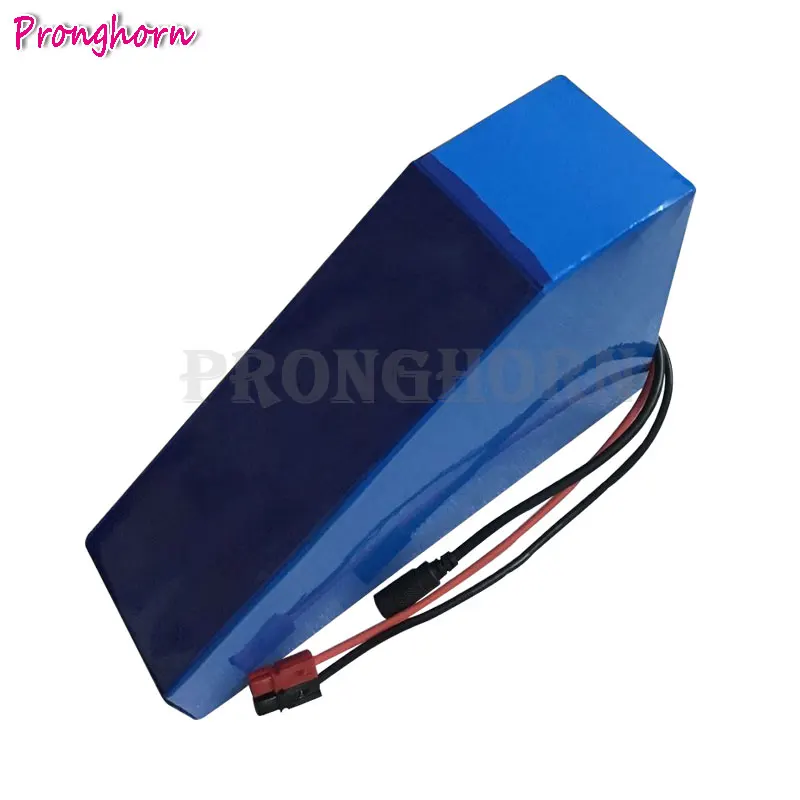 Top 48 Volt Triangle Ebike Battery 13AH 1000W 48V Lithium Battery 48V 13AH Battery Pack Use 2600MAH cell 30A BMS 2A Charger Free Bag 1