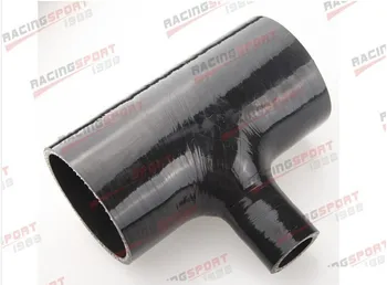 

63mm 2.5" T Piece Dump Valve Silicone Hose -Rubber Coolant Joiner Pipe Tee Black/Blue/Red