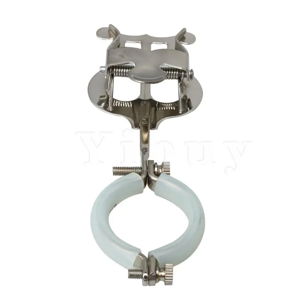 

Yibuy Total Length 135mm Silver Sheet Music Clip Holder Clamp-On Holder Lyre Musical Instrument for Clarinet Tuba Part