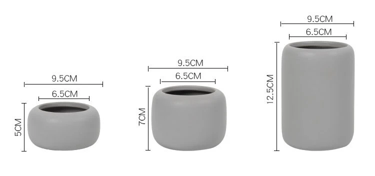 3 шт. современные цилиндрические керамические горшки матовые фарфоровые цветочные горшки Вазы контейнеры для растений с дренажным отверстием домашний декор для сада