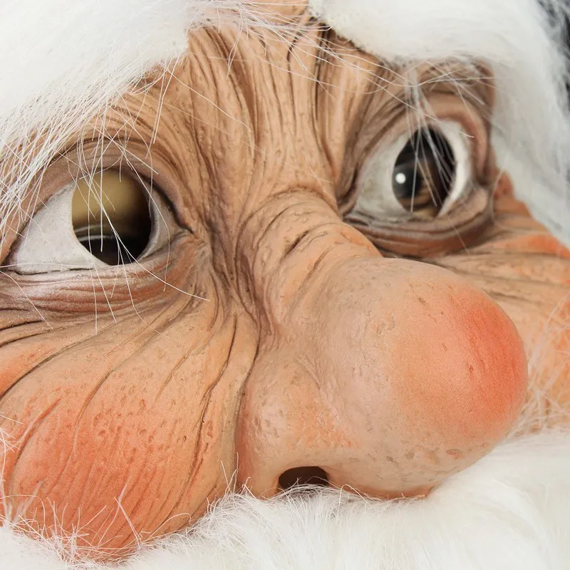 Funny Novelty Toy Mask Santa Claus Wig Beard Costume Full Face Mask Christmas Theme Cosplay Festival Party Toys for Adult (5)