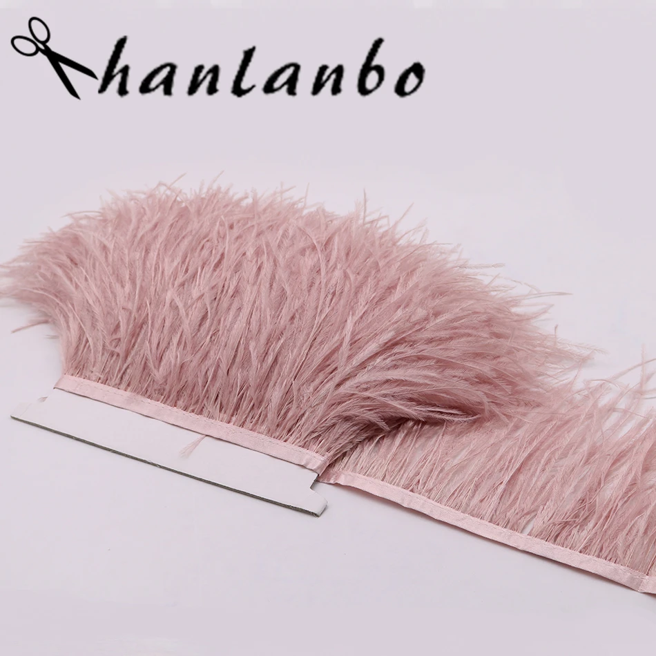 

2meter Height 10-15CM Ostrich Feather Trimming tirms Soft and Fluffy For Dress clothing Accessories Making