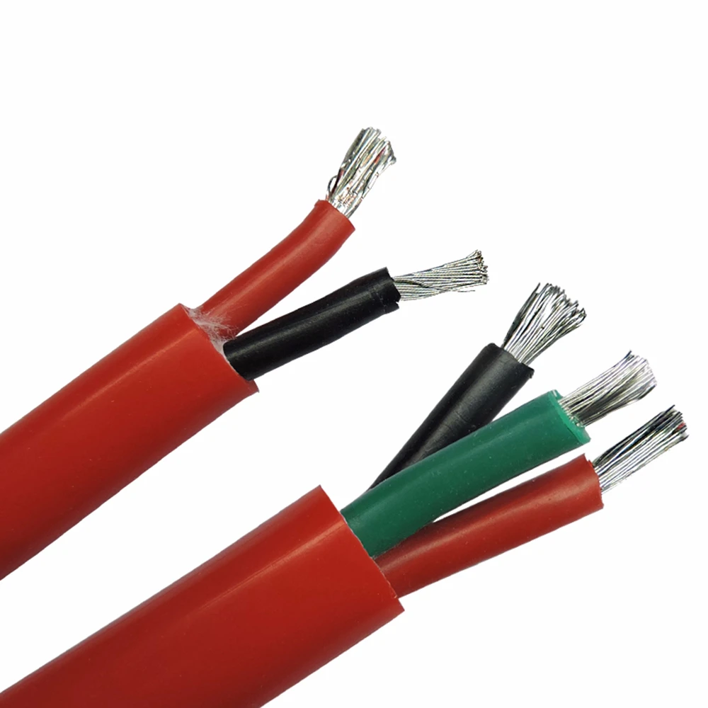 

Red Soft Silicone High Temperature Cable Sheathing Wire YGC YGG 3 core Waterproof and Oil resistant 4 6 Square tinned copper
