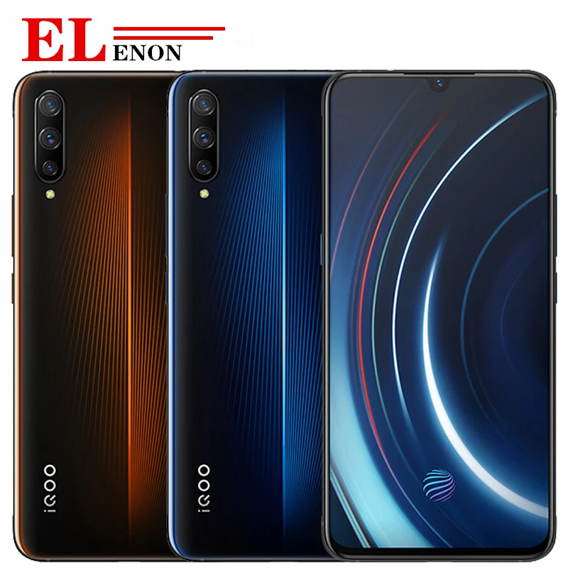 

New Original VIVO IQOO Cellphone 6.4" Snapdragon 855 Octa core Real 3 Camera 13MP+12MP+2MP Android NFC Full Screen Mobile Phone