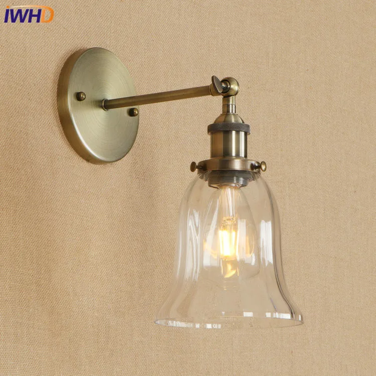 

IWHD Vintage Iron Adjustable Wall Lamp Loft Edison LED Wandlamp RH Wall Light E27 4W Retro Bathroom Light Fixtures Home Lighting