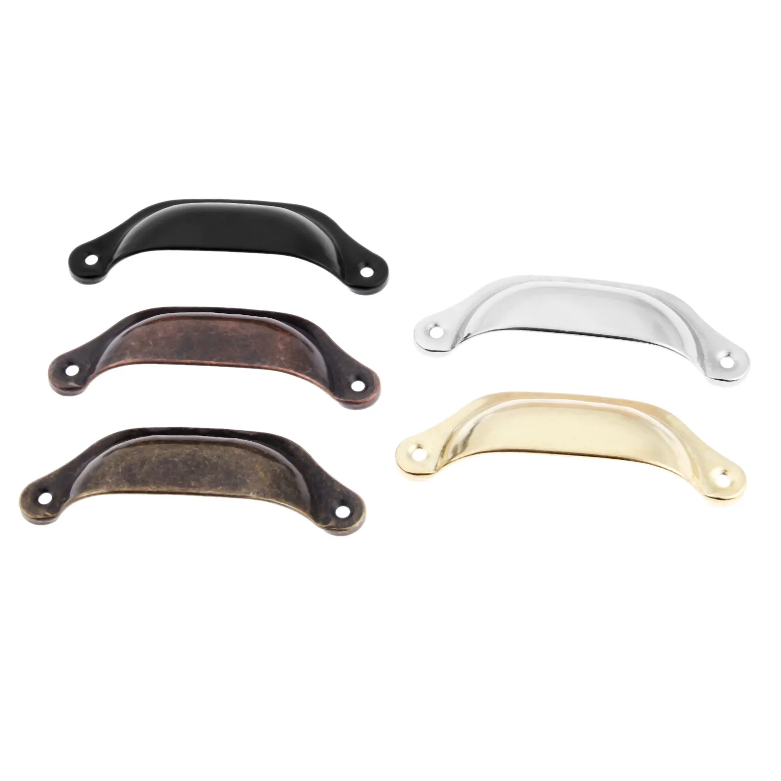 2Pcs 98x35mm Antique Iron Shell Pull Handle Retro Kitchen Drawer Cabinet Cupboard Door Handle Furniture Knobs Furniture Hardware