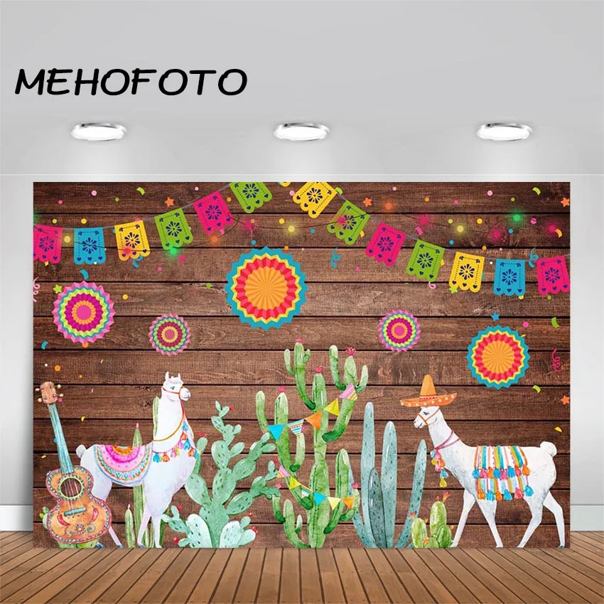 Mehofoto Mexican Fiesta Theme Backdrop Summer Cinco De Mayo