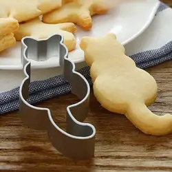 Милый котенок Форма алюминиевый Cookie формочка металла тесто нарезка выпечки форма с кошкой пирог с сахаром формы 0,359