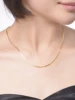 24k Gold Pure Yellow Necklace Fashion Snake Bone Chain Au 999 Female And Male Wedding Gift Exquisite Jewelry Hot Sale Trendy