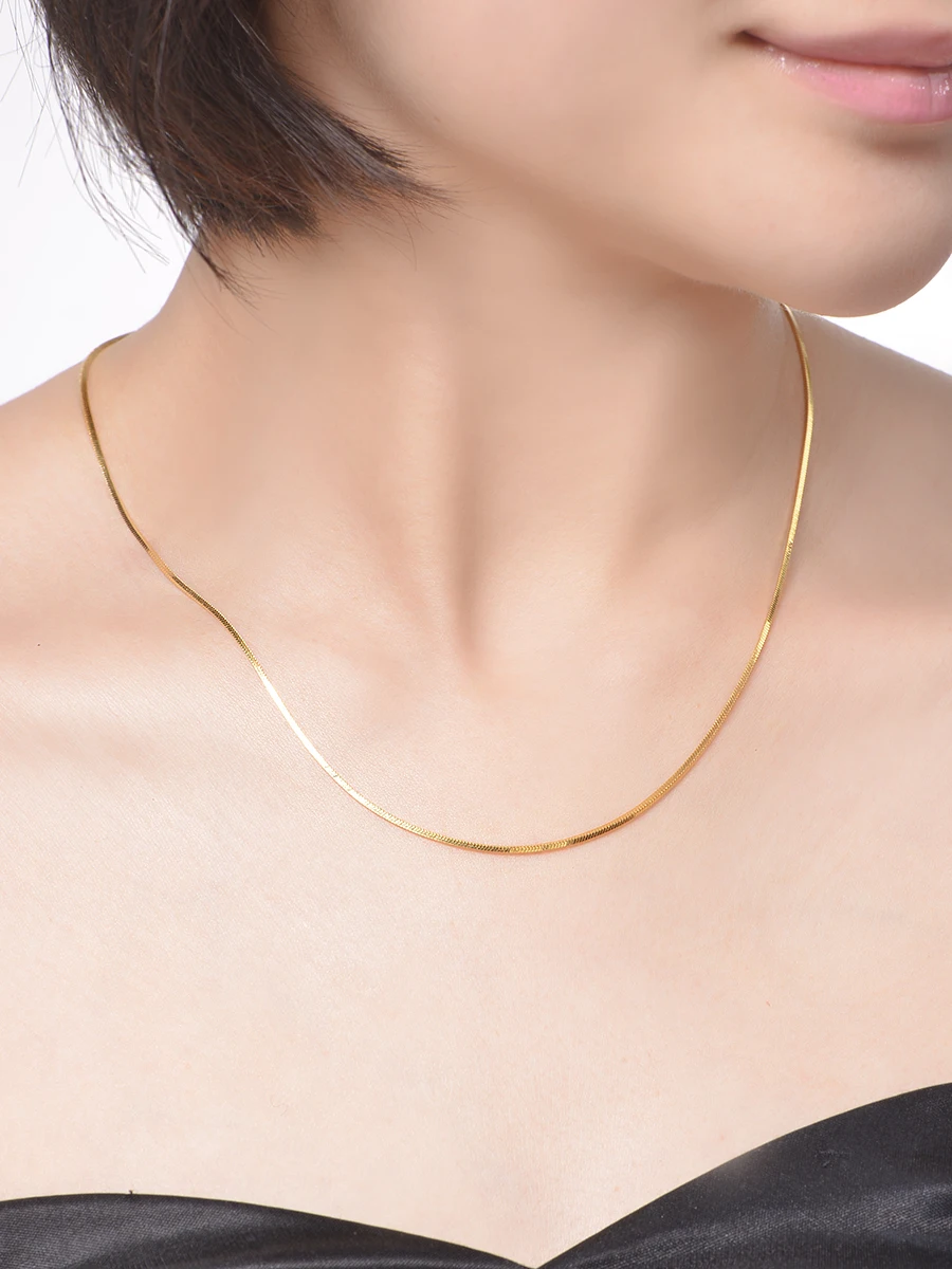 Женское и мужское ожерелье HMSS колье из чистого желтого золота 24 К 999|female necklaces|jewelry