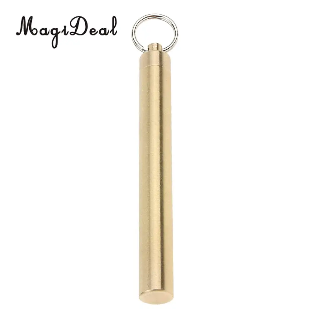 MagiDeal Portable Keychain Toothpick Holder Waterproof Key Ring Toothpick Case Pill Box Outdoors