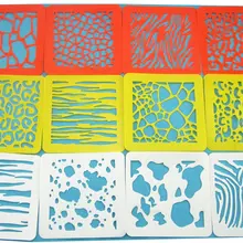 12 шт./LO0T геометрический Рисунок трафарет раннего обучения художественный Трафарет Шаблон краски подарок на день рождения детский сад Искусство и ремесла OEM