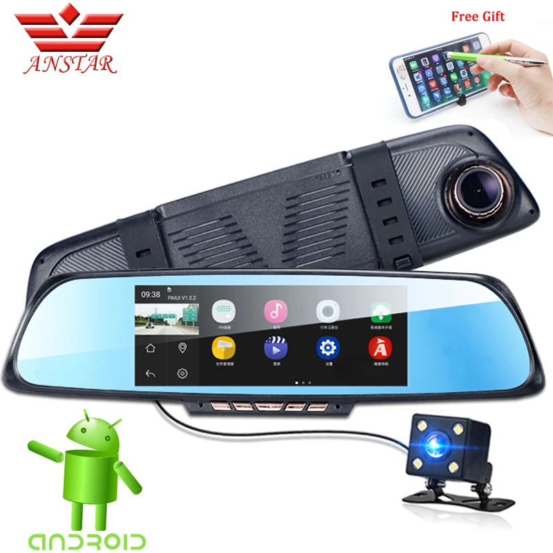 ANSTAR Car Camera DVR 6.86'' Touch GPS Car DVR Dual Lens Camera Rearview Video Recorder Mirror FHD 1080P WiFi Android Dash Cam цена ANSTAR Car Camera DVR 6.86'' Touch GPS Car DVR Dual Lens Camera Rearview Video Recorder Mirror FHD 1080P WiFi Android Dash Cam цены онлайн