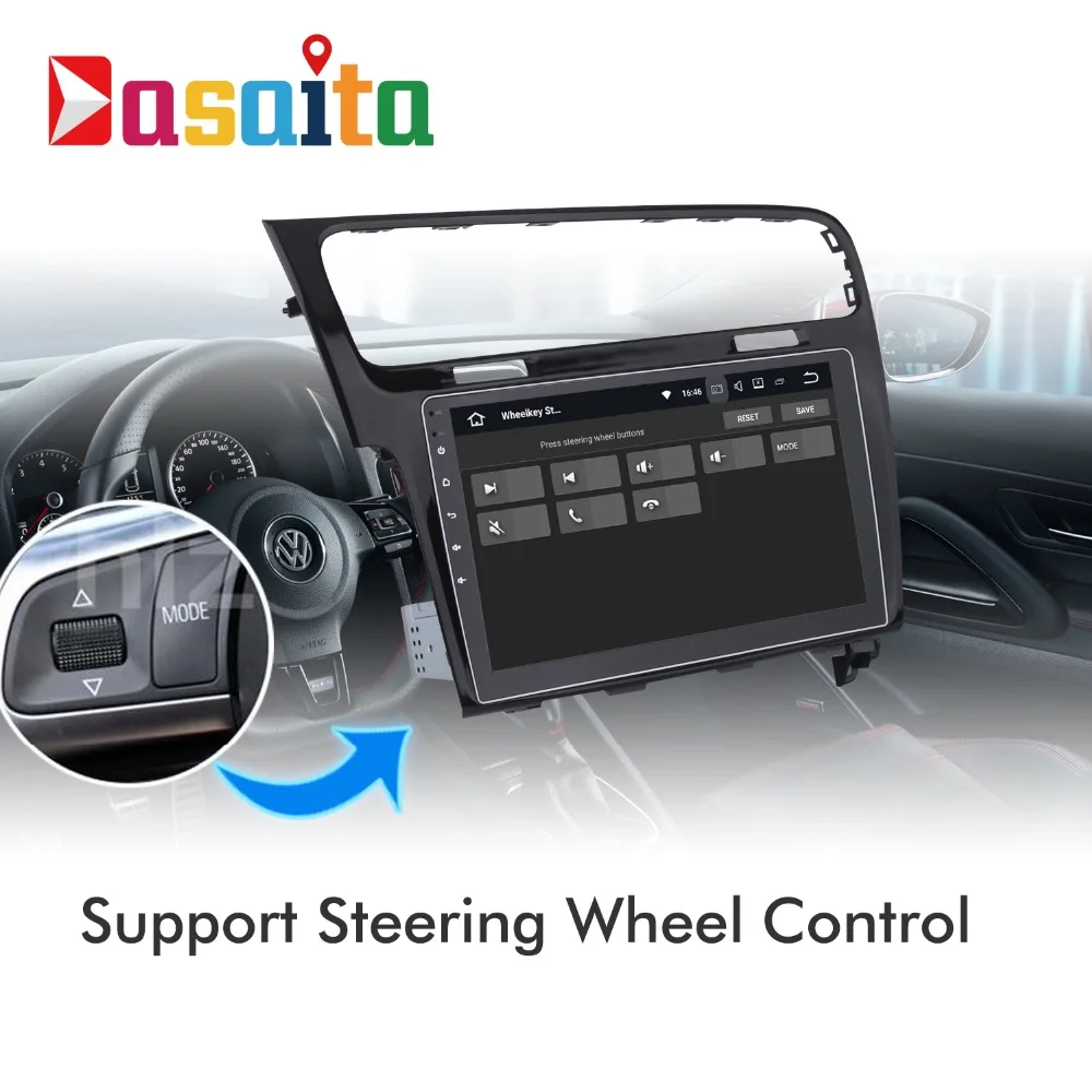 Flash Deal Android 7.1 stereo Head Unit for VW golf 7 2013+ Permanent radio navi GPS Radio wifi free map Head Device RDS HDMI output 2