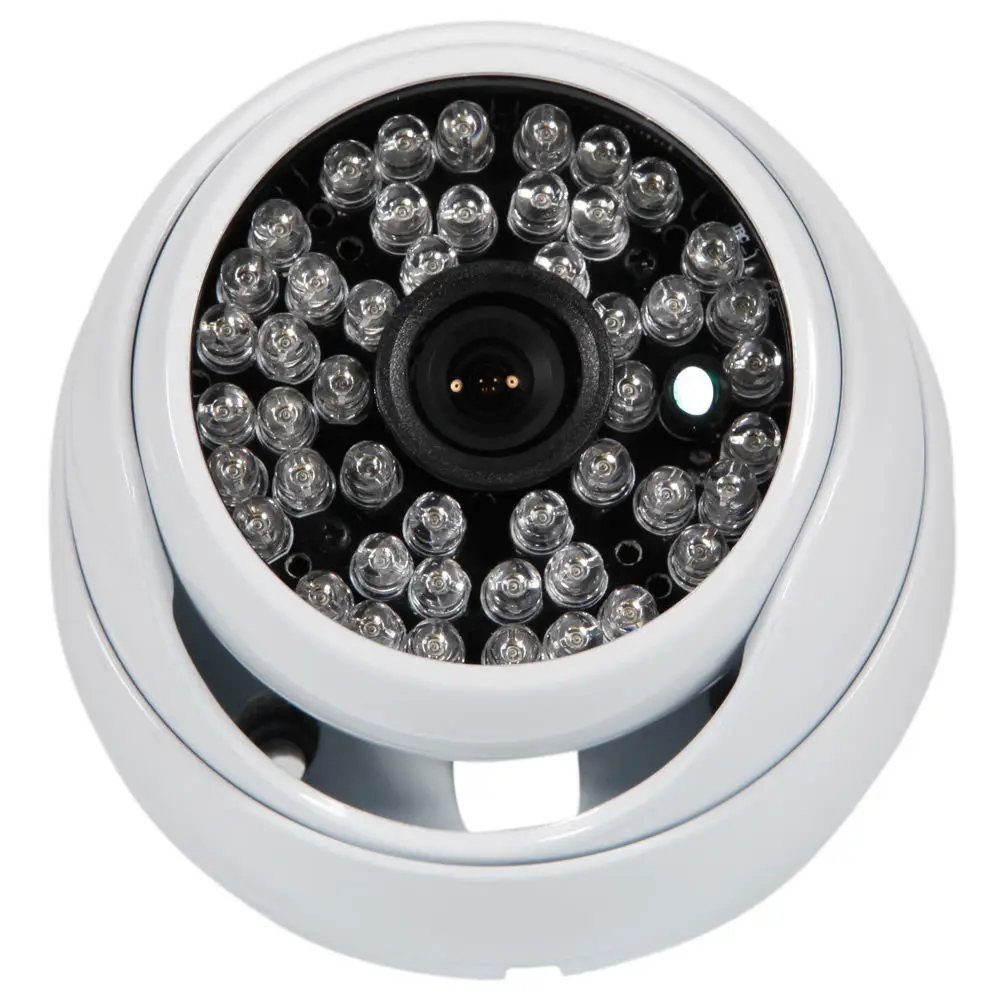 

1200TVL CMOS HD 3.6mm Lens Led light Night Version Home Dome Surveillance CCTV Camera IR-Cut Video 12V Power Adapter