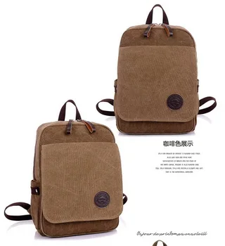 

by dhl or ems 50pcs Men Canvas Backpack College Student School Backpack laptop bag Casual Rucksack Travel Daypack