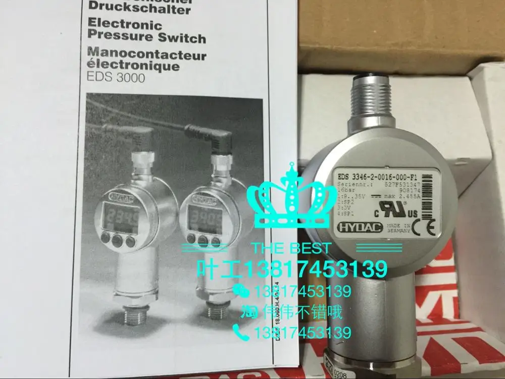 

[ZOB] The German HYDAC pressure relay EDS3346-2-0016-000-F1 number: 908174