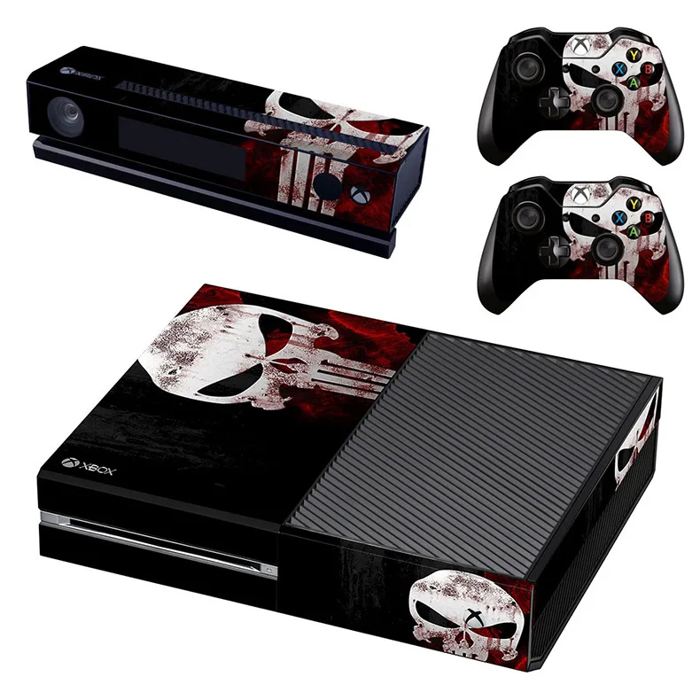 Xboxone кожи Каратель наклейка в виде черепа vinilo adesivo pegatina стикеры s для Xbox One консоли и Kinect два контроллера Скины
