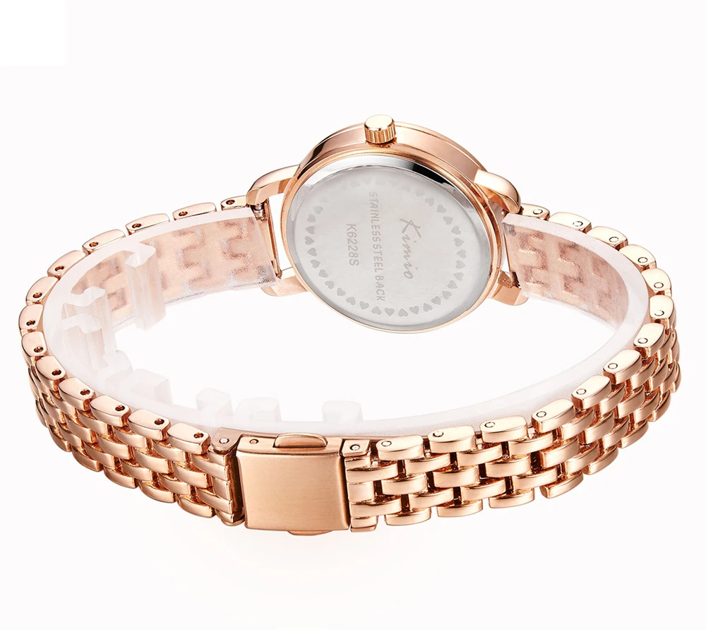 KIMIO Skeleton Pointer 3D Arabic Numerals Scale Fashion Watches 2018 Women Tops Girls Watches Bracelets For Women Luxury Brand