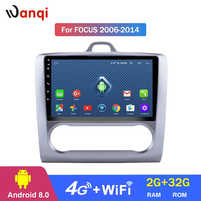 

4G Lte All Netcom Android 8.0 Car Audio Player 9 inch For Ford Focus 2006-2014 Car GPS Navigation