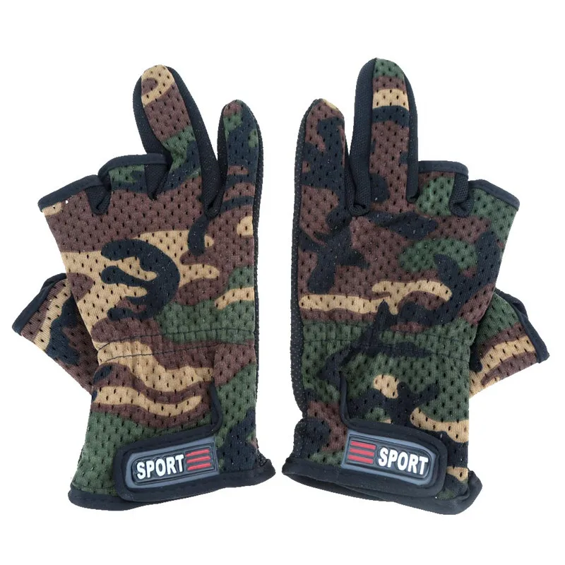 Высококачественные уличные противоскользящие перчатки для рыбалки дышащие износостойкие перчатки с 3 открытыми пальцами