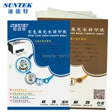 10 claro+ 10 Blanca) el mas Нуэво de la cubierta дель лазерного Papel де transferencia дель Агуа