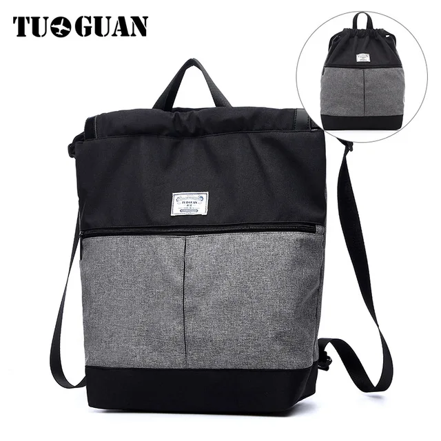 

TUGUAN Drawstring Waterproof Backpack Unisex Sports Fitness Large Capacity Mochila Casual Travel Backpack