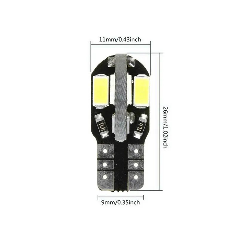 

4Pcs 10Pcs T10 Led Car Interior Bulb Canbus Error Free 12V Car Side Wedge Light White Lamp Bulb Car Styling