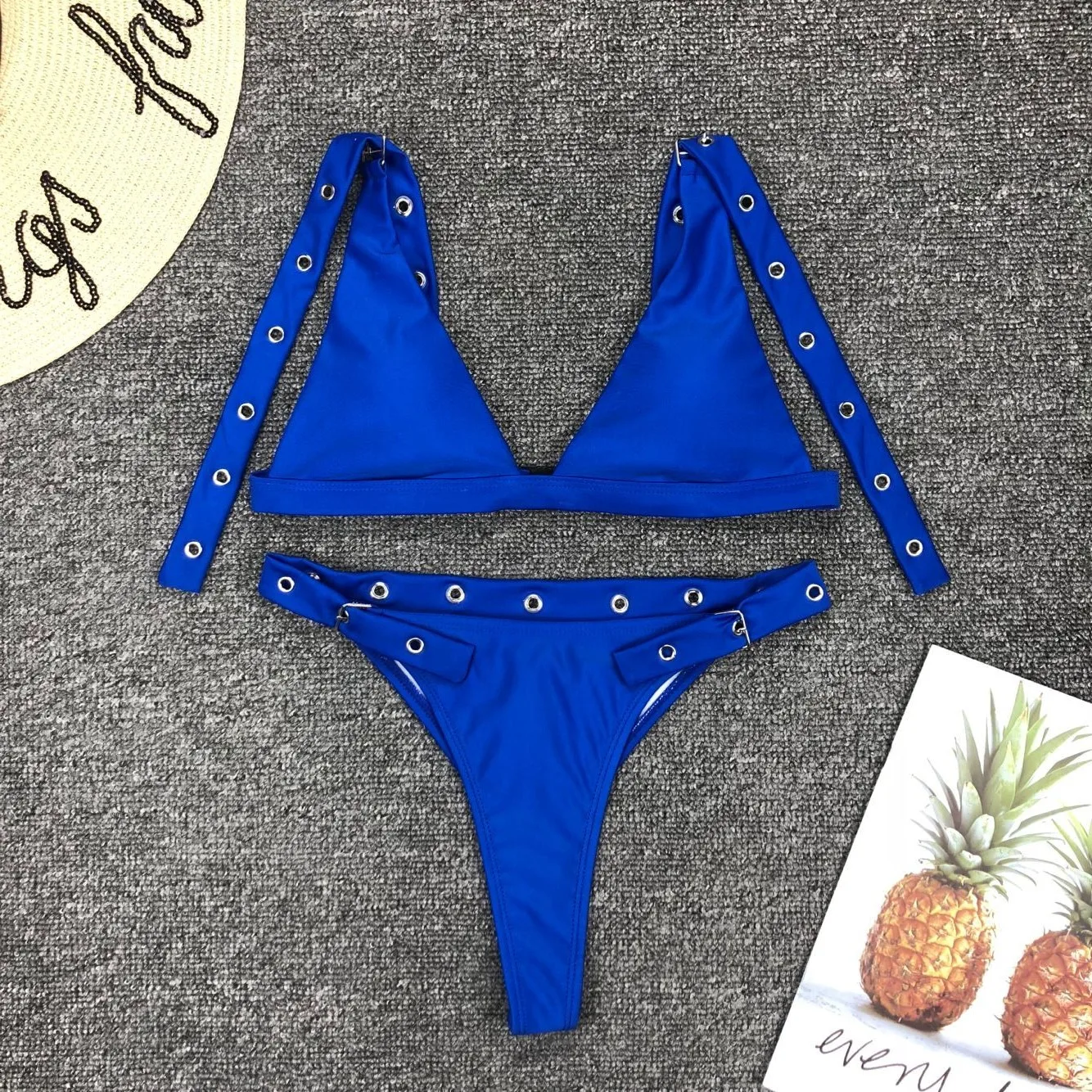 

Bikini 2019 Swimsuit Swimwear Women Sexy Adjustment Rivet Bathing Suit Women Bikini Push Up Bikinis Maillot De Bain Femme