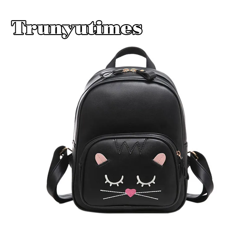 New Small Backpack Preppy Women Leather Backpack Cute School Backpack for Teenage Girls Casual Travel Bag