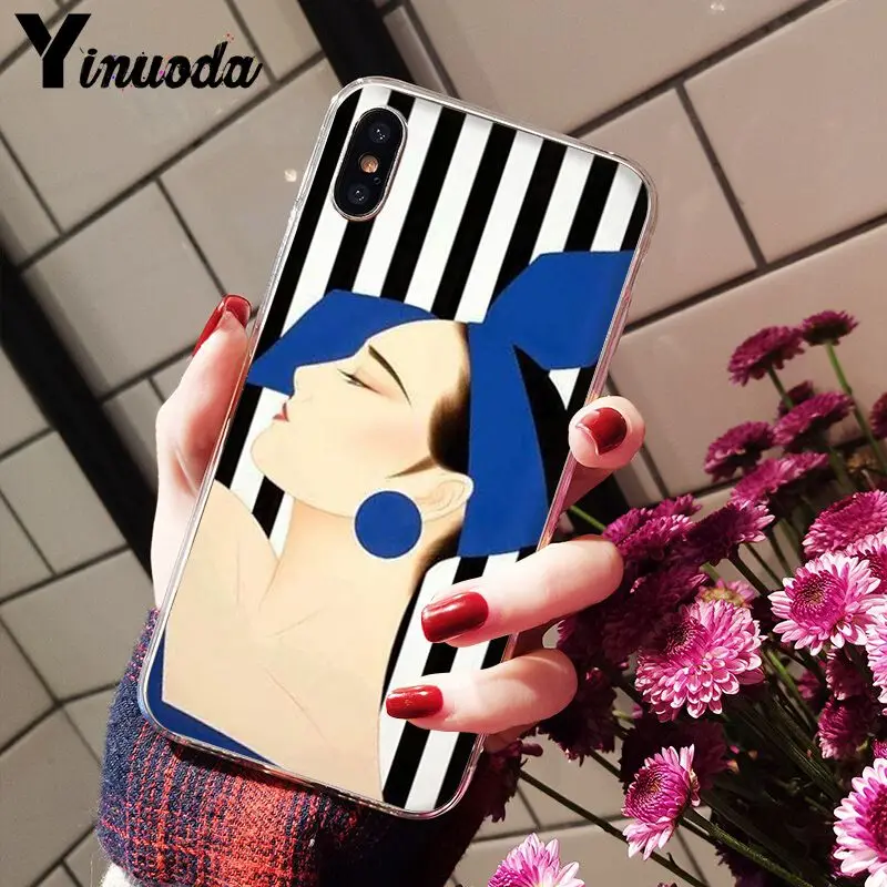Fashion pop stripe lady