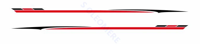 Гоночные спортивные линии талии в полоску автомобиля Стайлинг тела индивидуальные наклейки Авто Боковая дверь Декор Виниловая наклейка для KIA SPORTAGE - Название цвета: Red-Glossy black