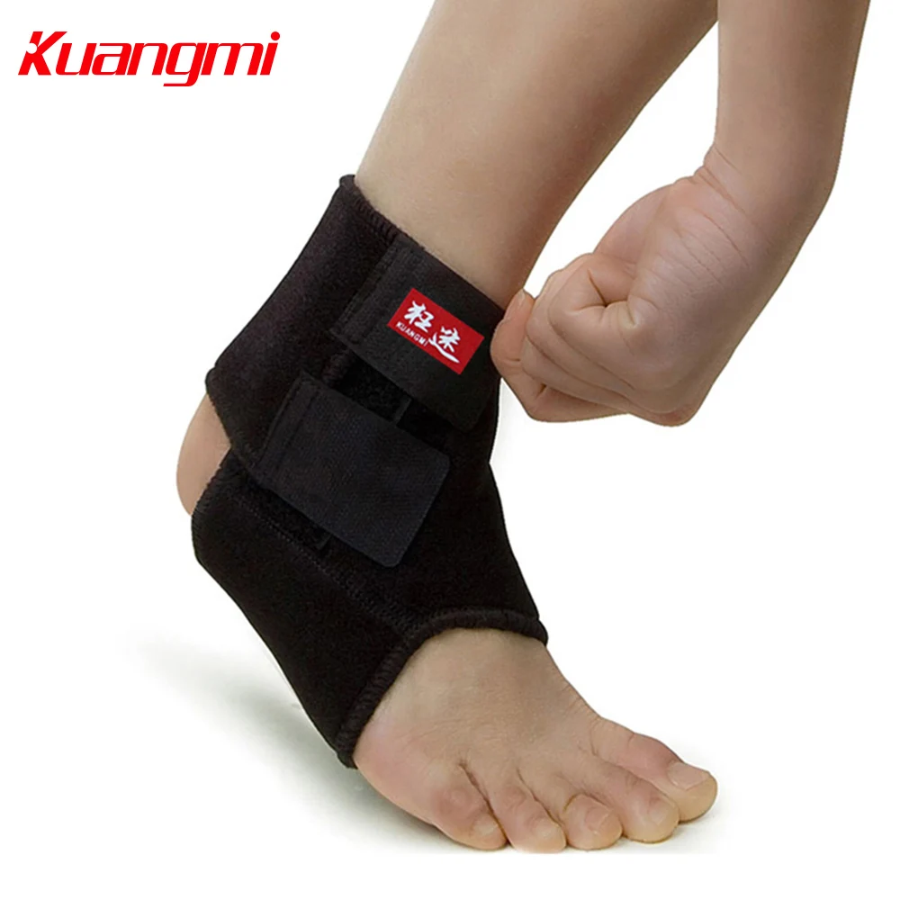 

KuangMi Sports Fitness Protection Ankle Pad Elastic Cycling Basketball Brace Support Band Breathable Ankle Guard Bandage KM3309