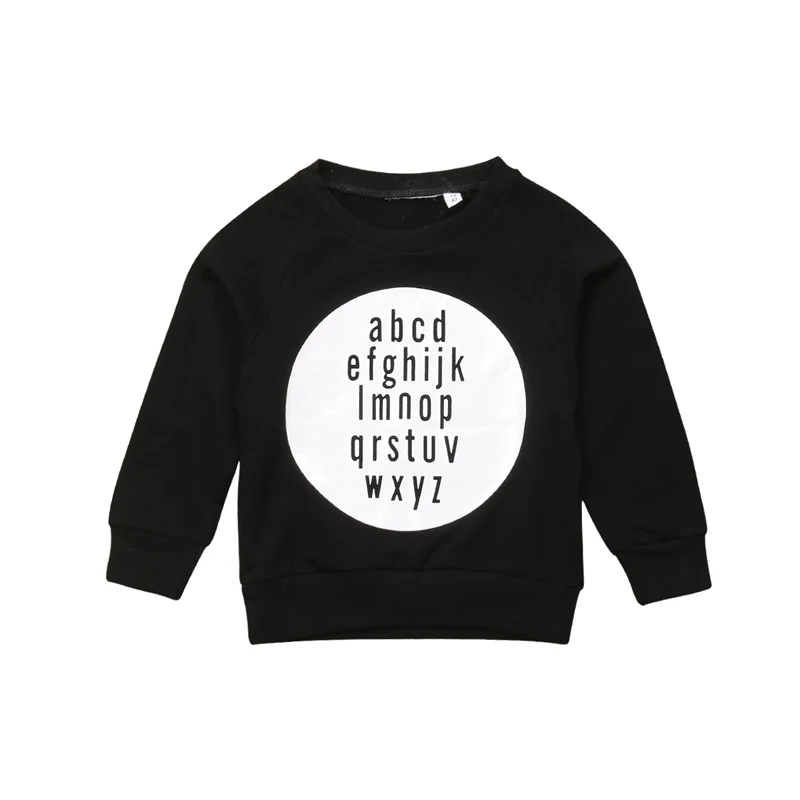 

Pudcoco New Casual Toddler Kids Baby Boy Girl Sweatshirts Print Word Tops Pullover Long Sleeve Sweatshirt Clothes
