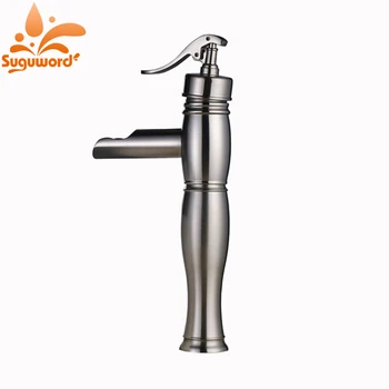 

Cheeping Selling Bathroom Basin Sink Faucet Brushed Nickel Mixer Faucets Brass Material Single Handle Faucet