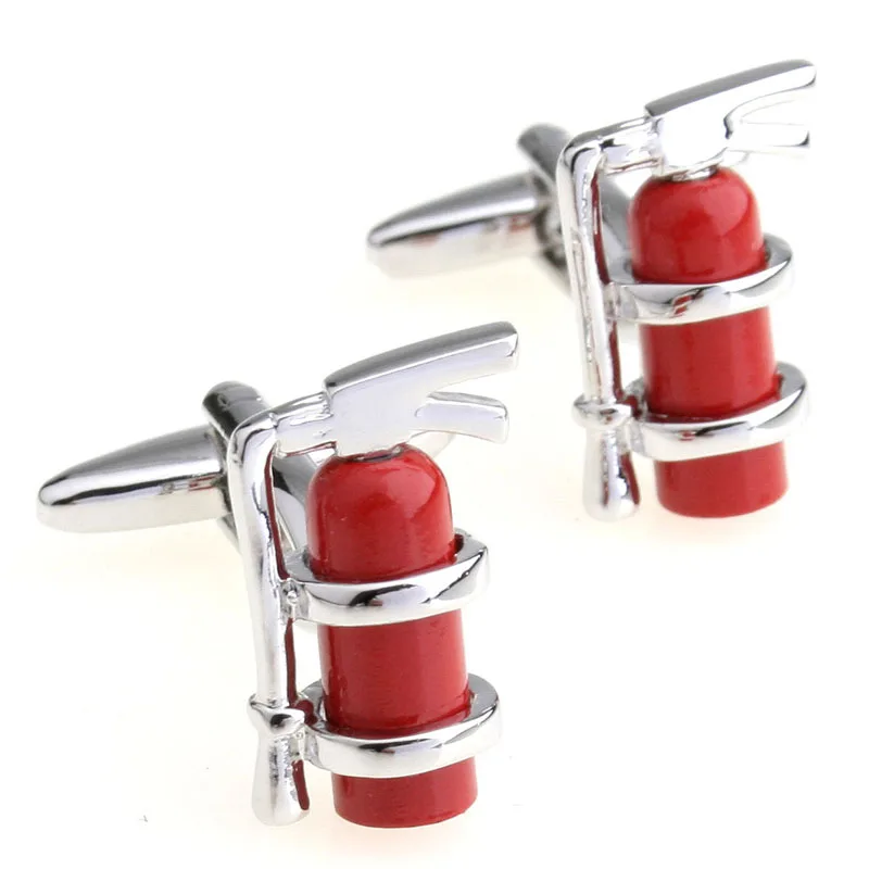 

2016 Fire Extinguisher Cufflinks Jewelry Shirt Cufflinks Cuff Buttons Laser Pattern Cuff Link For Men Gift M8694
