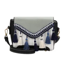 Xiniu винтажные роскошные сумки, женская сумка, дизайнерский кошелек, ткачество, кисточка, сумки через плечо, сумка через плечо, пляжная сумка с клапаном, клатч