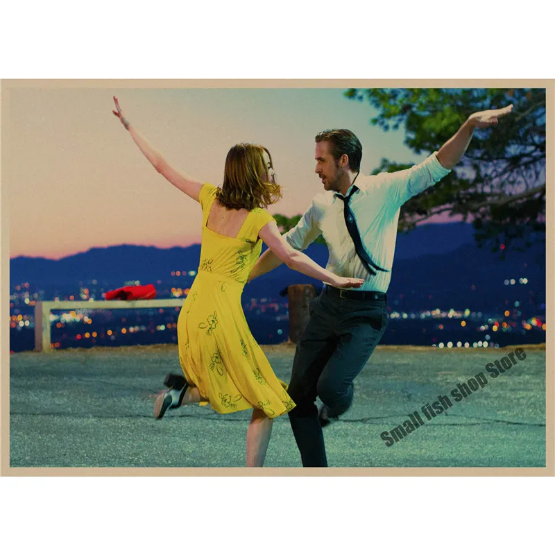 LA LAND Ретро плакат, крафт-бумага, бумага для бара, кафе, домашний декор, настенная роспись - Цвет: Армейский зеленый