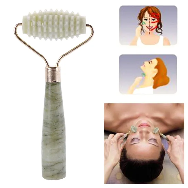 Natural Jade Massage Roller Facial Massager Roller Face Lift Anti Wrinkle Facial Relaxation Lift Slimming Wheel Beauty Stick 2