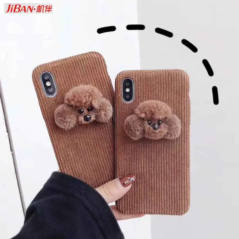 JIBAN autumn and winter Warm Plush phone case for iPhone 6 6s 7 7plus 8